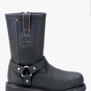 Harley-Davidson Black Leather Harness Engineer Boot